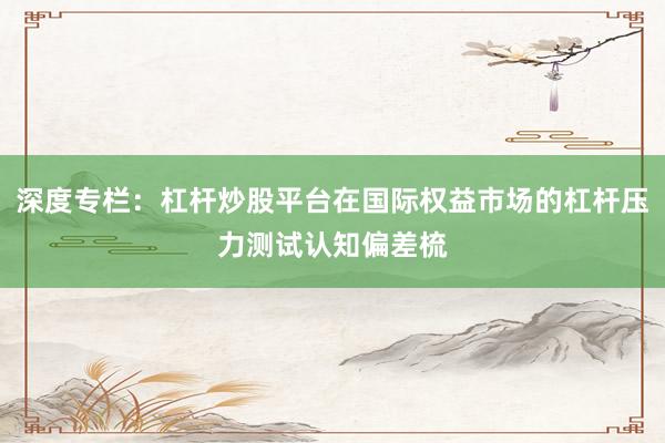 深度专栏：杠杆炒股平台在国际权益市场的杠杆压力测试认知偏差梳