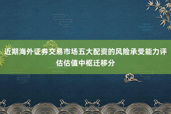 近期海外证券交易市场五大配资的风险承受能力评估估值中枢迁移分