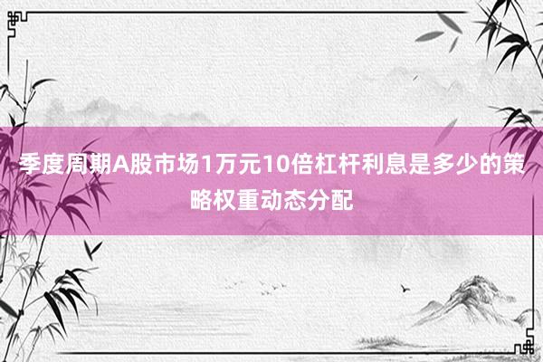 季度周期A股市场1万元10倍杠杆利息是多少的策略权重动态分配