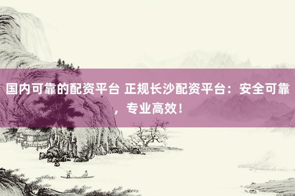 国内可靠的配资平台 正规长沙配资平台：安全可靠，专业高效！