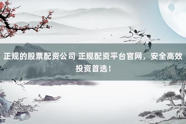 正规的股票配资公司 正规配资平台官网，安全高效投资首选！
